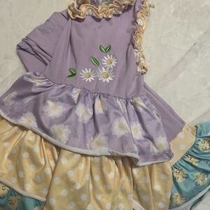 Marie Nicole Purple and Yellow Matching Set with Soft Fabric